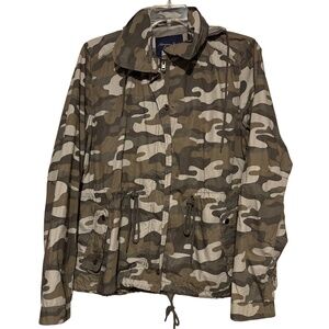 Women’s American Eagle Outfitters Hooded Camo Anorak Jacket Sz XXL